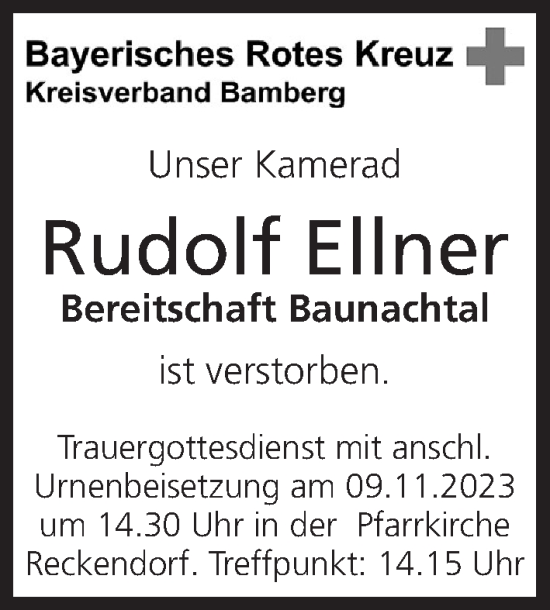 Anzeige von Rudolf Ellner von MGO