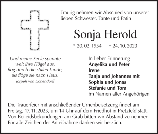 Anzeige von Sonja Herold von MGO