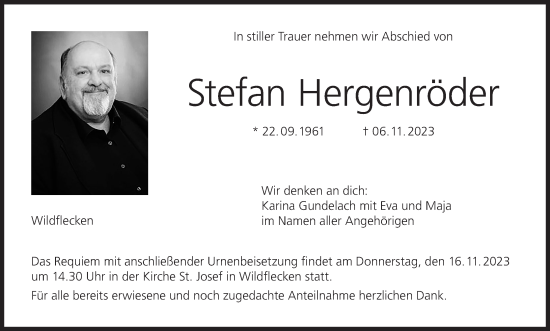 Anzeige von Stefan Hergenröder von MGO