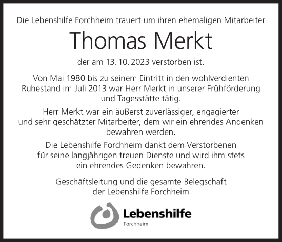 Anzeige von Thomas Merkt von MGO