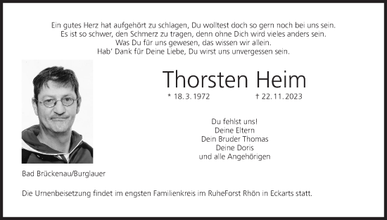 Anzeige von Thorsten Heim von MGO