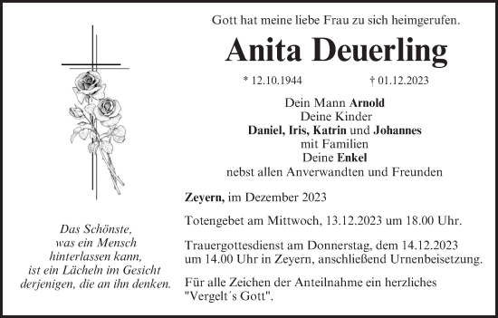 Anzeige von Anita Deuerling von MGO