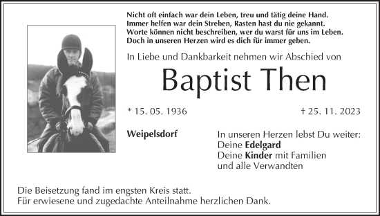 Anzeige von Baptist Then von MGO