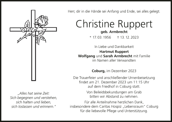 Anzeige von Christine Ruppert von MGO