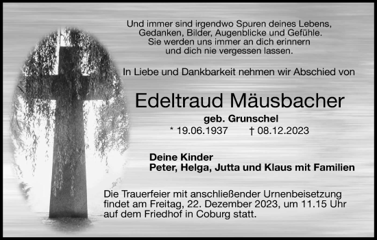 Anzeige von Edeltraud Mäusbacher von MGO