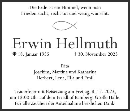 Anzeige von Erwin Hellmuth von MGO