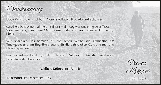 Anzeige von Franz Kröppel von MGO