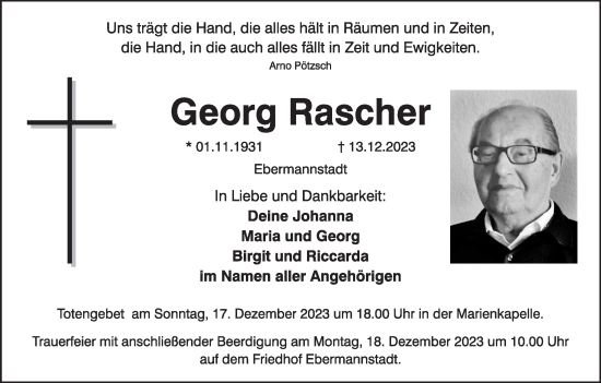 Anzeige von Georg Rascher von MGO