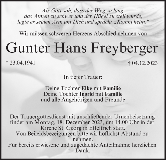 Anzeige von Gunter  Freyberger von MGO