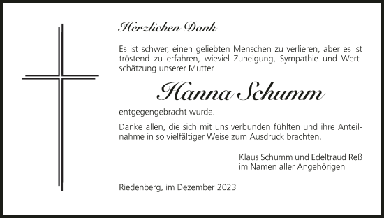 Anzeige von Hanna Schumm von MGO