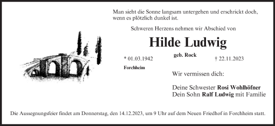 Anzeige von Hilde Ludwig von MGO