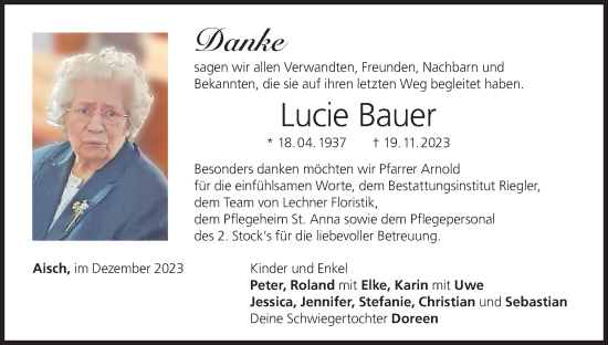 Anzeige von Lucie Bauer von MGO