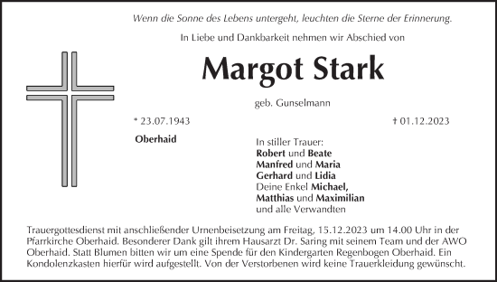 Anzeige von Margot Stark von MGO