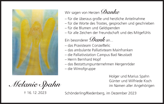 Anzeige von Melanie Spahn von MGO