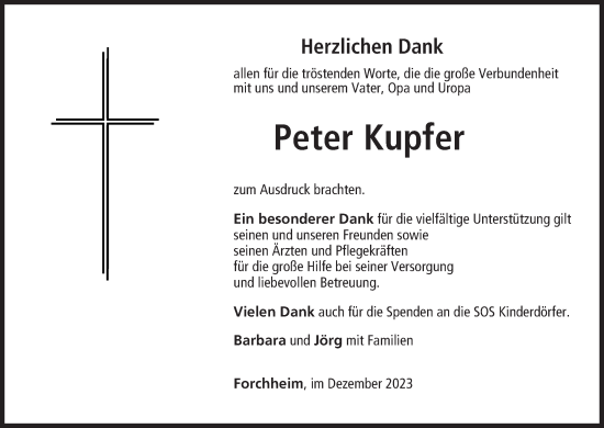 Anzeige von Peter Kupfer von MGO