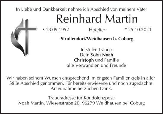 Anzeige von Reinhard Martin von MGO