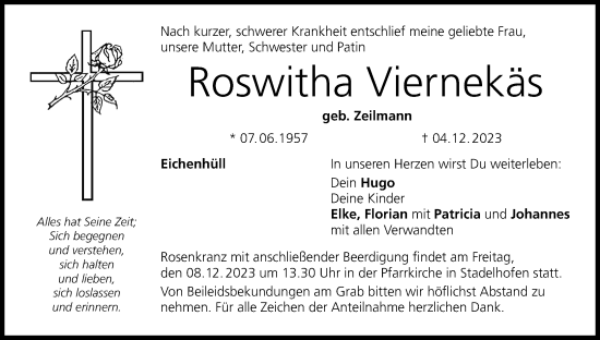Anzeige von Roswitha Viernekäs von MGO