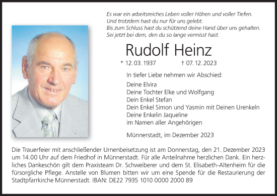 Anzeige von Rudolf Heinz von MGO