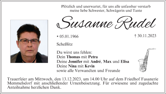 Anzeige von Susanne Rudel von MGO