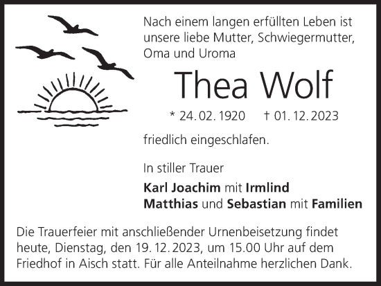 Anzeige von Thea Wolf von MGO