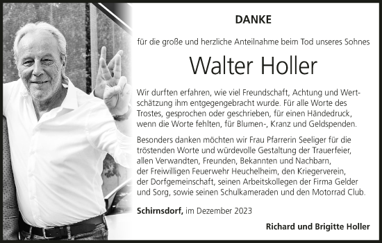Anzeige von Walter Holler von MGO