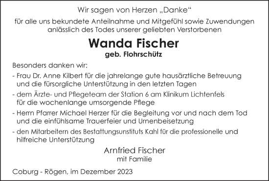 Anzeige von Wanda Fischer von MGO