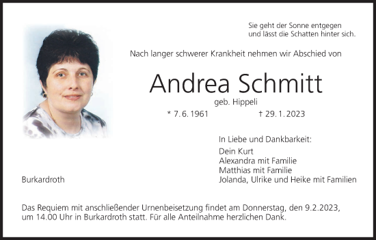 Anzeige von Andrea Schmitt von MGO