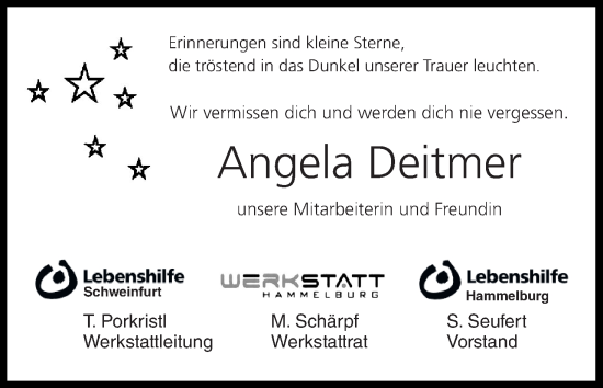 Anzeige von Angela Deitmer von MGO