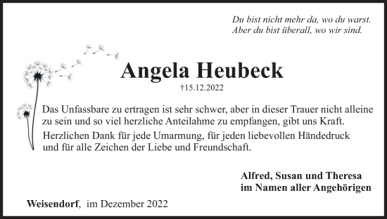 Anzeige von Angela Heubeck von MGO