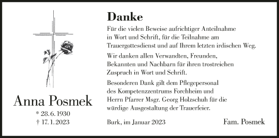 Anzeige von Anna Posmek von MGO