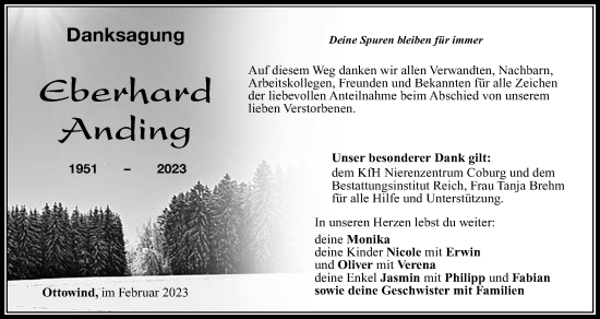 Anzeige von Eberhard Anding von MGO