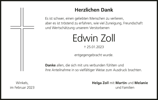 Anzeige von Edwin Zoll von MGO
