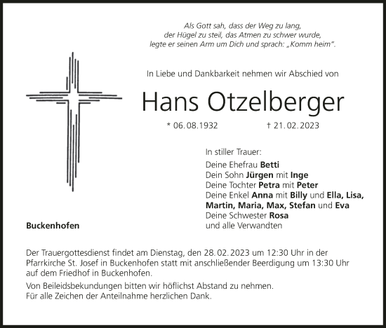 Anzeige von Hans Otzelberger von MGO