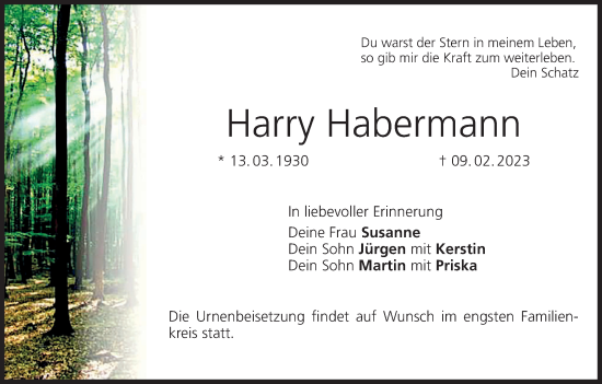 Anzeige von Harry Habermann von MGO