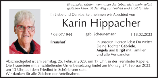 Anzeige von Karin Hippacher von MGO
