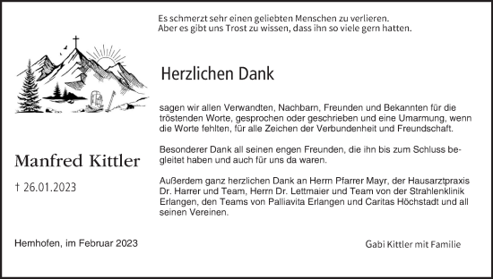 Anzeige von Manfred Kittler von MGO