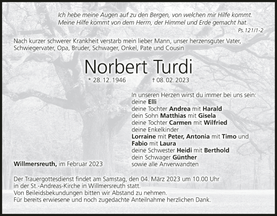 Anzeige von Norbert Turdi von MGO
