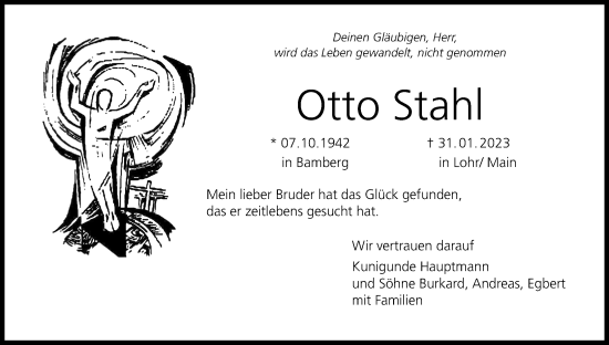 Anzeige von Otto Stahl von MGO