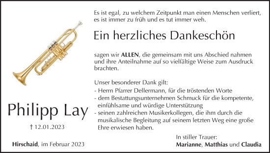 Anzeige von Philipp Lay von MGO