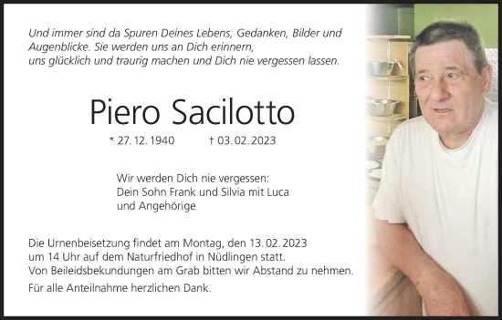 Anzeige von Piero Sacilotto von MGO