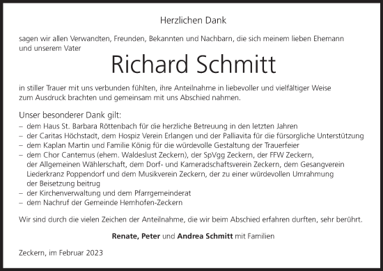 Anzeige von Richard Schmitt von MGO