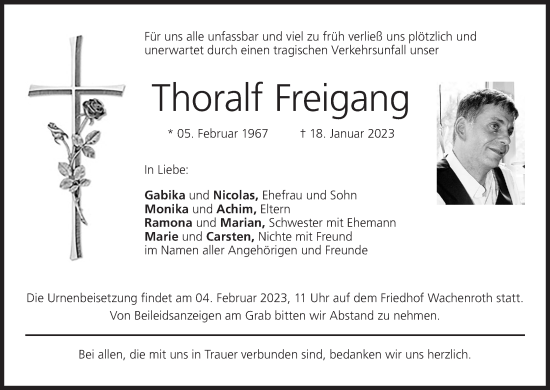 Anzeige von Thoralf Freigang von MGO