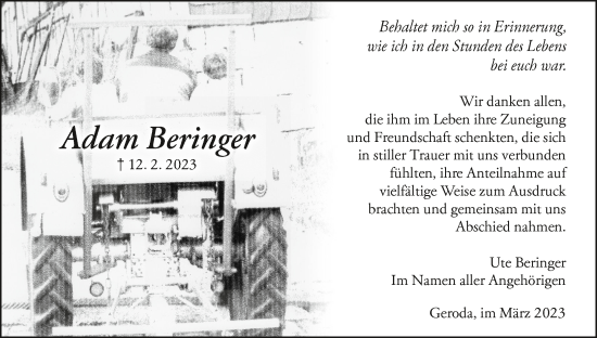 Anzeige von Adam Beringer von MGO