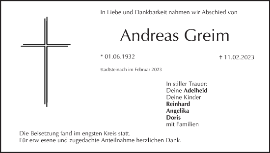 Anzeige von Andreas Greim von MGO