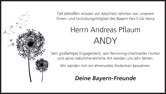 Anzeige von Andreas Pflaum von MGO