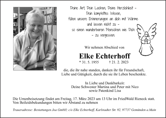 Anzeige von Elke Echterhoff von MGO