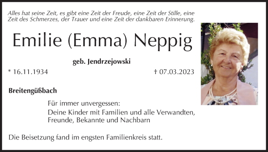 Anzeige von Emilie Neppig von MGO