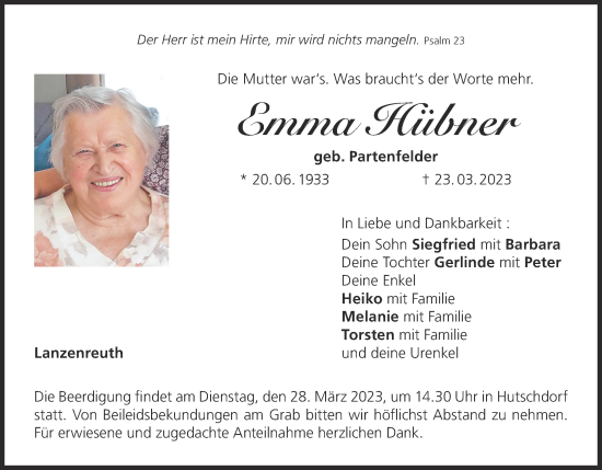 Anzeige von Emma Hübner von MGO