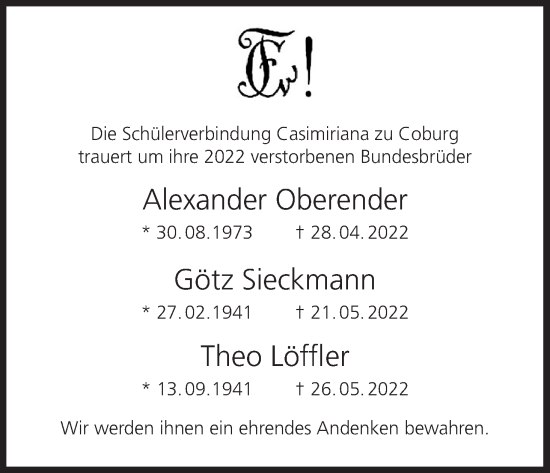 Anzeige von Götz Sieckmann von MGO