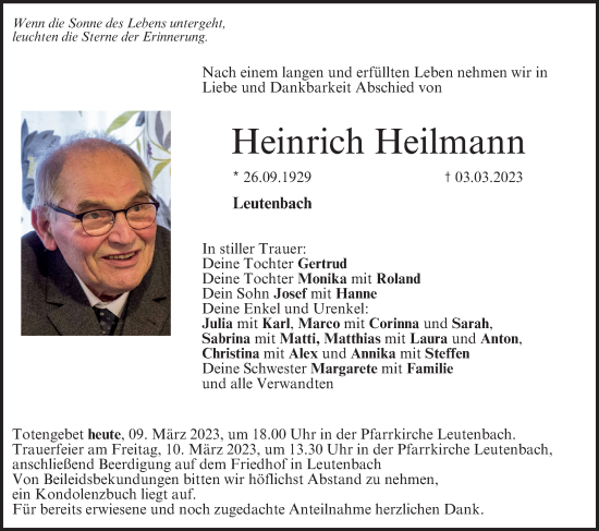 Anzeige von Heinrich Heilmann von MGO